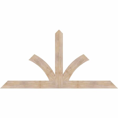 Ekena Millwork Richland Smooth Timber Gable Bracket, Douglas Fir, 84"W x 42"H x 1 1/2"D x 5 1/2"F, 12/12 Pitch GBW084X42X0206RIC00SDF